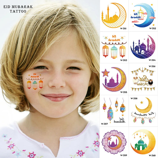 Islamic Ink Delights: Eid Kids' Temporary Tattoos